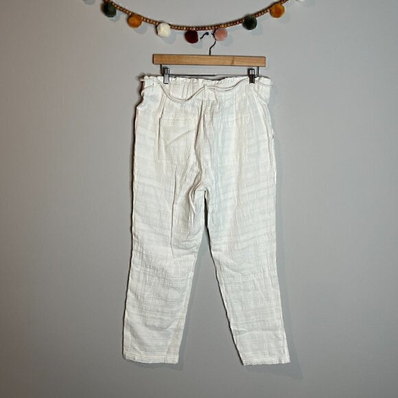 Sundance white cotton textured casual pants - Picture 3 of 5